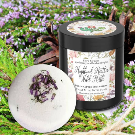 Highland Heather Wild Nettle Botanical Goat Milk Bath Bomb
